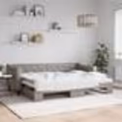 vidaXL Lit de jour avec gigogne sans matelas taupe 80x200 cm - 80 x 200 cm