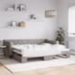 vidaXL Lit de jour avec gigogne sans matelas taupe 90x200 cm - 180 x 200 cm