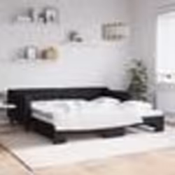 vidaXL Lit de jour avec gigogne sans matelas noir 100x200 cm - 100 x 200 cm
