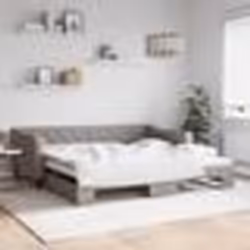 vidaXL Lit de jour avec lit gigogne taupe 100x200 cm tissu - 180 x 200 cm