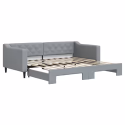 VidaXL 3197436, lit sofa, Gris, mousse, Métal, Polyester, Bois, 2130 mm, 1000 mm