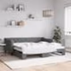 vidaXL Lit de jour avec gigogne sans matelas gris foncé 90x190 cm - 90 x 190 cm
