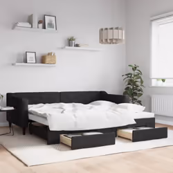 Ce lit de repos 2 en 1 avec lit gigogne, servant à la fois de canapé et de lit, constitue un supplément pratique et accrocheu ...
