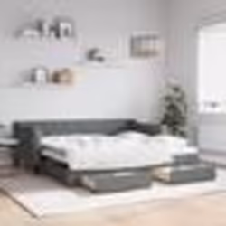 vidaXL Lit de jour avec gigogne et tiroirs sans matelas 90x190 cm - 90 x 190 cm