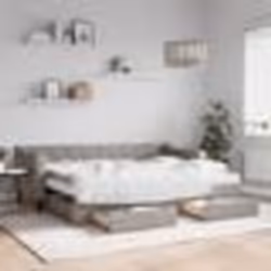 vidaXL Lit de jour avec gigogne et tiroirs taupe 80x200 cm tissu - 80 x 200 cm