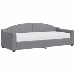 VidaXL 3197507, lit sofa, Gris, mousse, Métal, Polyester, Bois, 2230 mm, 900 mm