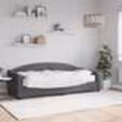vidaXL Lit de jour avec matelas gris foncé 80x200 cm tissu - 80 x 200 cm
