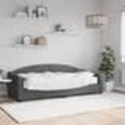 vidaXL Lit de jour avec matelas gris foncé 80x200 cm tissu - 80 x 200 cm