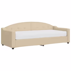 VidaXL 3197511, lit sofa, Crème, mousse, Métal, Polyester, Bois, 2230 mm, 900 mm