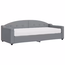 VidaXL 3197512, lit sofa, Gris, mousse, Métal, Polyester, Bois, 2230 mm, 1000 mm