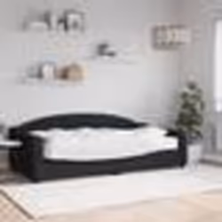 vidaXL Lit de jour avec matelas noir 100x200 cm tissu - 180 x 200 cm