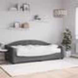 vidaXL Lit de jour avec matelas gris foncé 90x190 cm tissu - 90 x 190 cm