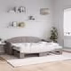 vidaXL Lit de jour avec gigogne sans matelas taupe 80x200 cm - 80 x 200 cm