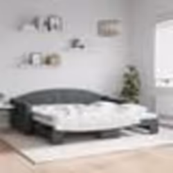 vidaXL Lit de jour avec gigogne sans matelas gris foncé 90x200 cm - 180 x 200 cm