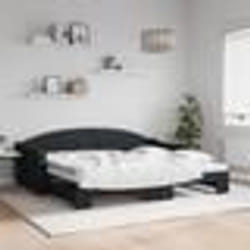 vidaXL Lit de jour avec gigogne sans matelas noir 90x200 cm - 90 x 200 cm