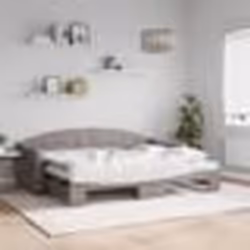 vidaXL Lit de jour avec gigogne et matelas taupe 80x200 cm tissu - 180 x 200 cm