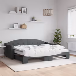 Ce lit de repos 2 en 1 avec lit gigogne, servant à la fois de canapé et de lit, constitue un supplément pratique et accrocheu ...