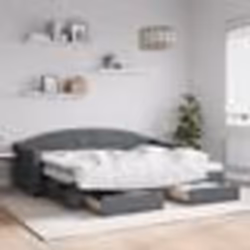 vidaXL Lit de jour avec gigogne et tiroirs sans matelas 80x200 cm - 80 x 200 cm
