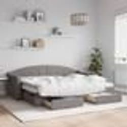 vidaXL Lit de jour avec gigogne et tiroirs sans matelas taupe 80x200cm - 80 x 200 cm