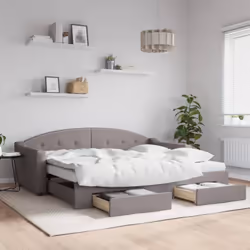 Ce lit de repos 2 en 1 avec lit gigogne, servant à la fois de canapé et de lit, constitue un supplément pratique et accrocheu ...