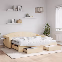 VidaXL 3197570 canapé lit sofa Crème - Vue supplémentaire 2
