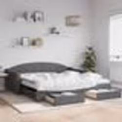 vidaXL Lit de jour avec gigogne et tiroirs sans matelas 100x200 cm - 100 x 200 cm
