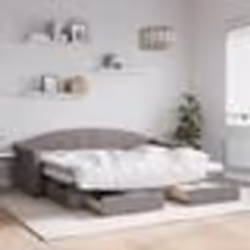vidaXL Lit de jour avec gigogne et tiroirs taupe 80x200 cm tissu - 80 x 200 cm