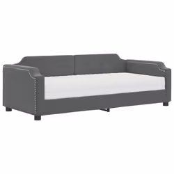 VidaXL 3197612, lit sofa, Gris, mousse, Métal, Polyester, Bois, 2230 mm, 900 mm