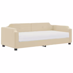 VidaXL 3197615, lit sofa, Crème, mousse, Métal, Polyester, Bois, 2230 mm, 900 mm