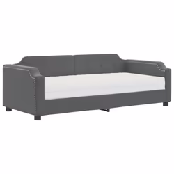 VidaXL 3197617, lit sofa, Gris, mousse, Métal, Polyester, Bois, 2230 mm, 1000 mm