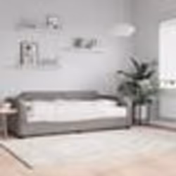 vidaXL Lit de jour avec matelas taupe 90x200 cm tissu - 90 x 200 cm