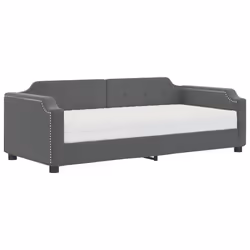 VidaXL 3197622, lit sofa, Gris, mousse, Métal, Polyester, Bois, 2230 mm, 1100 mm
