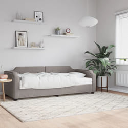 Lit de jour avec matelas taupe 100x200 cm tissu Vidaxl