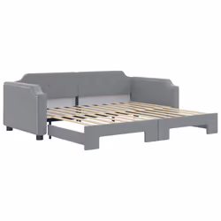 VidaXL 3197629, lit sofa, Gris, mousse, Métal, Polyester, Bois, 2230 mm, 900 mm