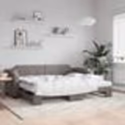 vidaXL Lit de jour avec gigogne sans matelas taupe 80x200 cm - 80 x 200 cm