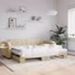 vidaXL Lit de jour avec gigogne sans matelas crème 80x200 cm - 80 x 200 cm