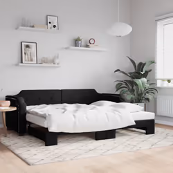 Ce lit de repos 2 en 1 avec lit gigogne, servant à la fois de canapé et de lit, constitue un supplément pratique et accrocheu ...