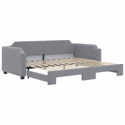 VidaXL 3197639, lit sofa, Gris, mousse, Métal, Polyester, Bois, 2230 mm, 1100 mm
