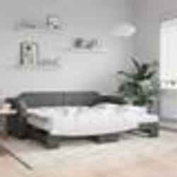 vidaXL Lit de jour avec gigogne sans matelas gris foncé 100x200 cm - 180 x 200 cm