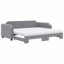 VidaXL 3197652, lit sofa, Gris, mousse, Métal, Polyester, Bois, 2230 mm, 1000 mm