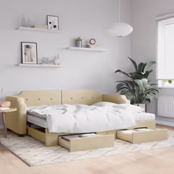 VidaXL 3197687 canapé lit sofa Crème