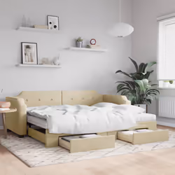 VidaXL 3197692 canapé lit sofa Crème