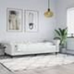 vidaXL Lit de jour avec matelas blanc 90x200 cm similicuir - 90 x 200 cm