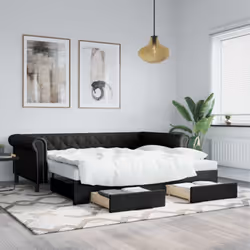 Ce lit de repos 2 en 1 avec lit gigogne, servant à la fois de canapé et de lit, constitue un supplément pratique et accrocheu ...