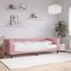 vidaXL Lit de jour avec matelas rose 80x200 cm velours - 80 x 200 cm