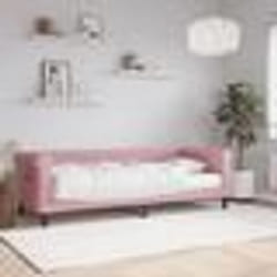 vidaXL Lit de jour avec matelas rose 80x200 cm velours - 80 x 200 cm