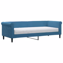 VidaXL 3197746, lit sofa, Bleu, mousse, Métal, Polyester, Bois, 2290 mm, 1000 mm