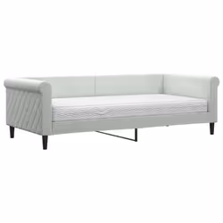 VidaXL 3197747, lit sofa, Gris, mousse, Métal, Polyester, Bois, 2290 mm, 1000 mm