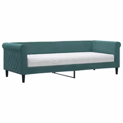 VidaXL 3197749, lit sofa, Vert, mousse, Métal, Polyester, Bois, 2290 mm, 1000 mm