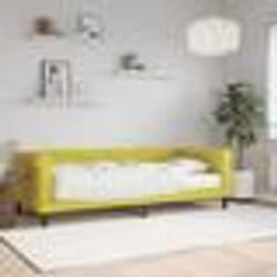 vidaXL Lit de jour avec matelas jaune 90x200 cm velours - 90 x 200 cm